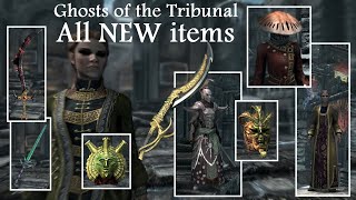 Skyrim Anniversary Edition  All Weapons amp Armors amp Clothing from Ghosts of the Tribunal DLC [upl. by Neal925]