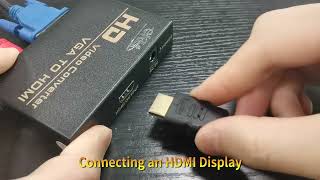 With the VGA to HDMI converter eKLVH VGA hosts can also connect to HDMI display devices [upl. by Dyer193]