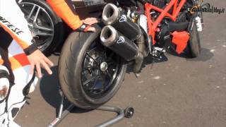 Ducati Streetfighter 848  Test sul circuito di Modena [upl. by Eatnahc26]