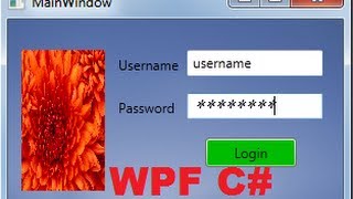 C WPF Tutorial 8 How to use to a PasswordBox in WPF with Login Window [upl. by Akilaz]