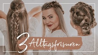 3 ALLTAGSFRISUREN für den HERBST 😍 Für Mittel amp Lange Haare  FallinLove [upl. by Blane]