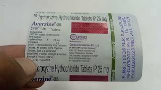 Averzine25mg Tablet  Hydroxyzine Hydrochloride 25mg Tablet  Averzine 25mg Tablet Uses Hindi [upl. by Lauraine]