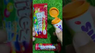 Bitez and skittles chocolate bathtub chocolatebar satisfying nuttybar snickerscandybar [upl. by Inava]