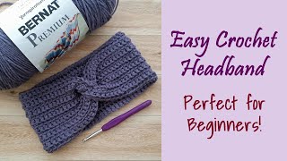 CROCHET Super Easy Headband for Beginners [upl. by Samohtnhoj]