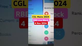 CGL Mains 2024🎯RBE Live Mock3✅4 Nov 2024 ssc ssccgl ssccgl2024 cglmains2024 livemock [upl. by Drof358]