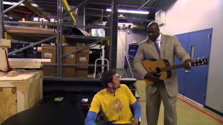 Inside the NBA Shaq Smashes Brent Barrys Guitar April 15 2014 NBA 2013 2014 Season [upl. by Sara-Ann192]