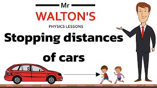 Stopping distances of Cars for the forces topic of GCSE science with Mr Walton’s GCSE Physics [upl. by Yllitnahc871]