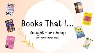 Books That I Bought for Cheap as a remaindered copy and What I Thought of Them [upl. by Elleynod331]