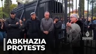 Protests in Abkhazia Government backs down over Russian investment plan [upl. by Skill]