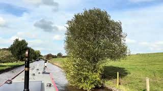 NB Percy on the Middlewich arm of the Shropshire Union canal in the wind [upl. by Hebrew970]