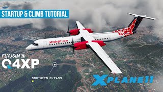 FlyJsim Q4XP Startup and Climb Tutorial  Jambojet Dash 8 Q400  XP11 [upl. by Reteid]