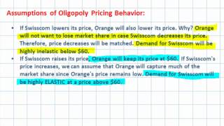 The Kinked Demand Curve Model of Oligopoly Pricing [upl. by Avenej]