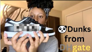 My first DHgate Sneaker Panda Dunks Was it worth it [upl. by Estele]