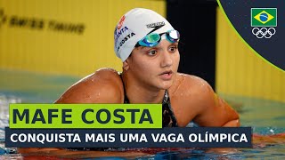 Mafe Costa conquista vaga olímpica nos 200m livre [upl. by Hserus]