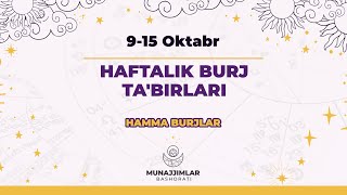 916 Oktabr Haftalik Burj Tabirlari  Munajjimlar Bashorati [upl. by Sklar]