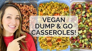 CHEAP and Easy Dump and Go Vegan Casseroles [upl. by Knapp]