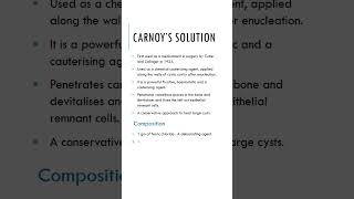 Carnoy’s Solution  Enucleation of cyst neetmds [upl. by Sueahccaz]