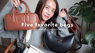 【バッグ紹介】最近お気に入りのハイブランドバッグ５選👜✨ [upl. by Ainnet]