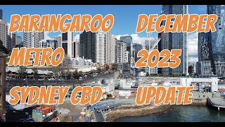 Sydney CBD Metro Barangaroo December 2023 construction update [upl. by Tamah989]