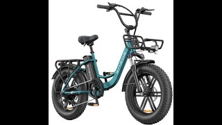 ENGWE L20 BOOST Electric Bike 250W Motor 48V 13AH 204inch Fat Tires 25kmh Max Speed EU9NL [upl. by Nerrawed]