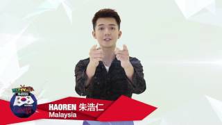 WebTVAsia Awards 2016 Shoutout  Haoren 朱浩人 Malaysia [upl. by Willamina821]