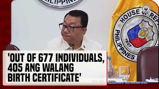 405 sa 677 indibidwal sa acknowledgement receipts ng OVP at DepEd walang record o birth certificate [upl. by Melnick]