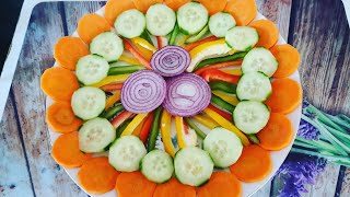 Amazing and Easy Salad Decorations Salad Ideas Vegetables Design [upl. by Carew]