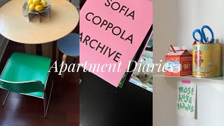 Apartment Diaries  thrift flip entry makeover painting amp DIY [upl. by Eldnik]