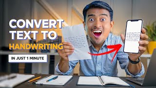 How to convert text to handwriting online in 5 minutes [upl. by Acinomaj]