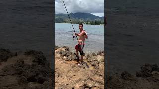 Small kine catch and release fish fishing fishingvideo hawaii hawaiian aloha fishinglife [upl. by Eimmit]