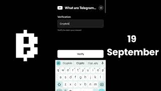 What are Telegram Mini Apps Blum Verification Code 19 September  Blum What are Telegram Mini Apps [upl. by Dine]