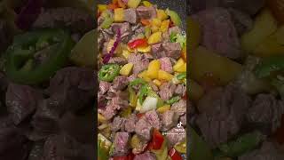 Steak and veggie stirfry cooking easy recipe [upl. by Amalita]