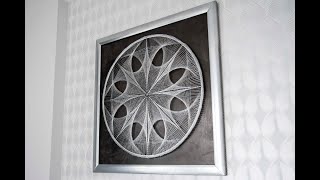 String art  silver mandala star tutorial DIY [upl. by Novihs]