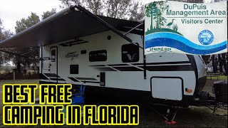 DuPuis Campground review  Best free campground in Florida  Boondocking with showers amp dump station [upl. by Reave306]