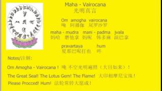 光明真言 27遍童声 Maha Vairocana Mantra of Light（大日如来）毗卢遮那佛咒 [upl. by Eberly]