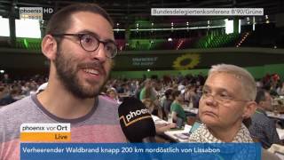 Bundesparteitag B90Grüne Beatrix Trogand und Ruben Nitsche im Interview am 18062017 [upl. by Niu]