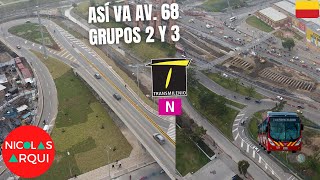 Así va la Construcción de TransMilenio Avenida 68 entre la Calle 8 Sur y la Calle 13 en Bogotá 🇨🇴 [upl. by Gawen]