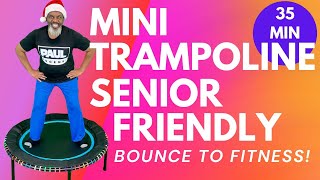 Senior Shape Up Yours Fitness Mini Trampoline Christmas Workout Low Impact Easy Moves  35 Min [upl. by Edmund]