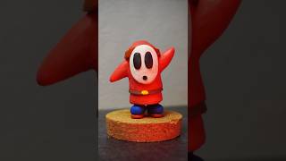 Shy Guy From Super Mario 👻 clay made art [upl. by Anabahs]