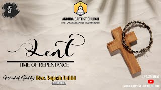 Andhra Baptist Church1st CANADIANBAPTIST CHURCH LENT SERVICE 14032024 Official Stream [upl. by Laehcym]