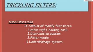 trickling filter introduction [upl. by Enyrb]