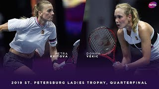 Petra Kvitova vs Donna Vekic  2019 St Petersburg Ladies Trophy Quarterfinal [upl. by Deena736]