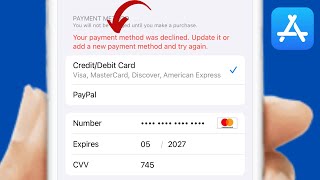 Payment Method Was Declined App Store  Your Payment Method Was Declined iPhone  iPad [upl. by Jonas]