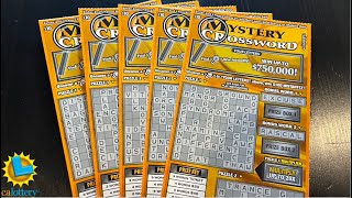 50 IN CROSSWORD SCRATCH OFFS  LETS PLAY [upl. by Nelie]