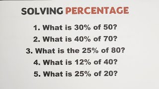 Solving Percentage Problems in Few Seconds [upl. by Buckels]