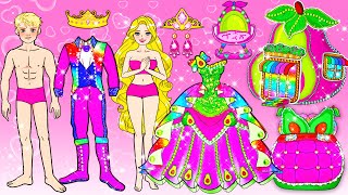 Rainbow Fruit House vs Poor Burn House  Barbie Family Dress Up amp Decor  Woa Doll Channel [upl. by Nyrrek387]