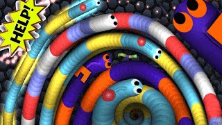 Slitherio  World Biggest Worm Party Ever  Slitherio Epic Moments [upl. by Maclaine]