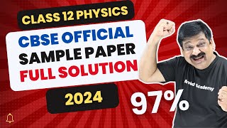 💥CBSE OFFICIAL SAMPLE PAPER FULL SOLUTION💥Class 12 Physics 2024💥Subscribe ArvindAcademy [upl. by Mayeda]