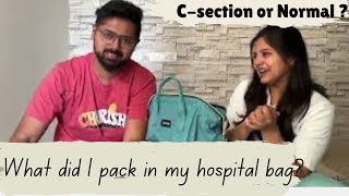 Normal delivery or Csection🧐  Hospital bag Essentials  Namma Ooru Couple  Kriti amp Ifthi [upl. by Hajidak807]