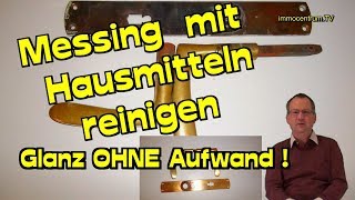 Messing wirksam reinigen😀👍🔔umweltfreundlich m Hausmittelnohne Chemie😀Brass metal cleaningVideo [upl. by Maryanna]